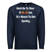 Navy spooky halloween women and children Premium Sweatshirt - maiPhamDesign