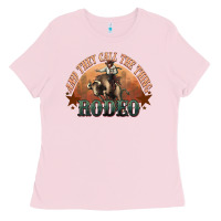 Bubblegum Pink And they call the thing rodeo bull bullfighter Ladies Tee - HowdyJamesFarm