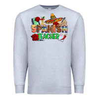 Heather Grey spanish teacher Premium Sweatshirt - AdoDesignShop