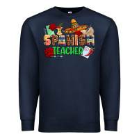 Navy spanish teacher Premium Sweatshirt - AdoDesignShop