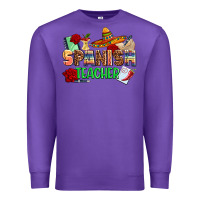 Purple spanish teacher Premium Sweatshirt - AdoDesignShop
