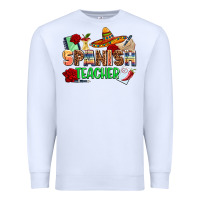 White spanish teacher Premium Sweatshirt - AdoDesignShop