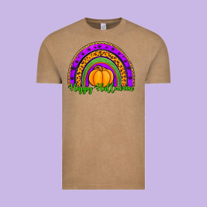 Happy Halloween Rainbow Vintage Tee Designed By Jasminsmagicworld