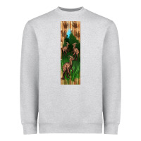 Heather Grey dinosaur parasaurolophus pen wrap Heavyweight Sweatshirt - Artiststas