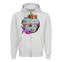 Dove Grey western lunch lady Zipper Hoodie - BarkalooDesign