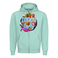 Seafoam western lunch lady Zipper Hoodie - BarkalooDesign