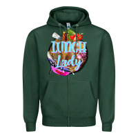 Sports Green western lunch lady Zipper Hoodie - BarkalooDesign