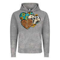 Cloud Rock cowhide leopard hearts Vintage Hoodie - OliviaCreatesArt