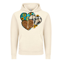 Vintage Artic cowhide leopard hearts Vintage Hoodie - OliviaCreatesArt