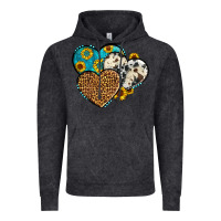 Vintage Black cowhide leopard hearts Vintage Hoodie - OliviaCreatesArt