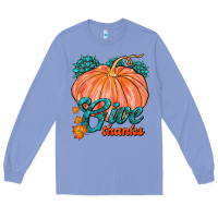 Colony Blue Give Thanks Long Sleeve Tee - FaDigitalArtStudio