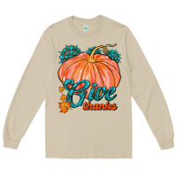 Mushroom Give Thanks Long Sleeve Tee - FaDigitalArtStudio