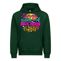 Forest Green summer nights and race track lights Urban Hoodie - JahusDesignShop