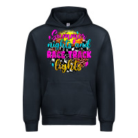 Navy summer nights and race track lights Urban Hoodie - JahusDesignShop