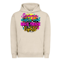 Pigment French Oak summer nights and race track lights Urban Hoodie - JahusDesignShop