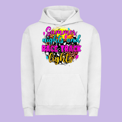 Summer Nights And Race Track Lights Urban Hoodie Designed By Jahusdesignshop
