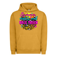 Pigment Peanut Butter summer nights and race track lights Urban Hoodie - JahusDesignShop