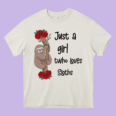 Just A Girl Who Loves Sloths Heavy Core Tee Designed By Bettercallsaul