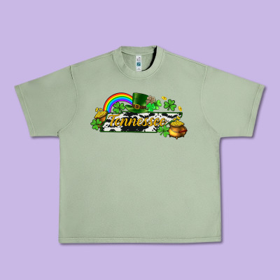 Tennessee Map St. Patrick's Urban Heavy Tee Designed By Cowgirlartshop