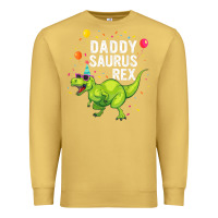 Antique Gold Mens Daddysaurus T Rex Dinosaur Daddy Family Matching Gifts Idea Premium Sweatshirt - maiPhamDesign