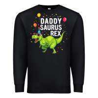 Black Mens Daddysaurus T Rex Dinosaur Daddy Family Matching Gifts Idea Premium Sweatshirt - maiPhamDesign