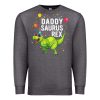 Charcoal Heather Mens Daddysaurus T Rex Dinosaur Daddy Family Matching Gifts Idea Premium Sweatshirt - maiPhamDesign