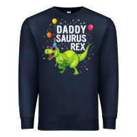 Navy Mens Daddysaurus T Rex Dinosaur Daddy Family Matching Gifts Idea Premium Sweatshirt - maiPhamDesign