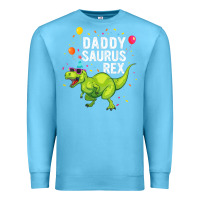 Ocean Blue Mens Daddysaurus T Rex Dinosaur Daddy Family Matching Gifts Idea Premium Sweatshirt - maiPhamDesign
