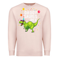 Pale Pink Mens Daddysaurus T Rex Dinosaur Daddy Family Matching Gifts Idea Premium Sweatshirt - maiPhamDesign