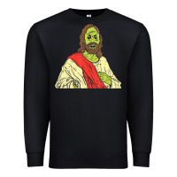 Black zombie jesus halloween costume christian christ Premium Sweatshirt - maiPhamDesign