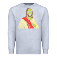 Heather Grey zombie jesus halloween costume christian christ Premium Sweatshirt - maiPhamDesign