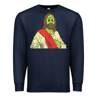 Navy zombie jesus halloween costume christian christ Premium Sweatshirt - maiPhamDesign