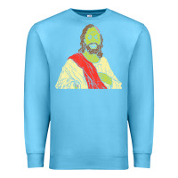 Ocean Blue zombie jesus halloween costume christian christ Premium Sweatshirt - maiPhamDesign