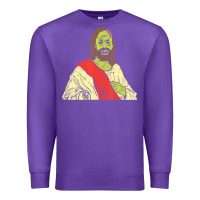 Purple zombie jesus halloween costume christian christ Premium Sweatshirt - maiPhamDesign