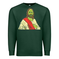 Sports Green zombie jesus halloween costume christian christ Premium Sweatshirt - maiPhamDesign