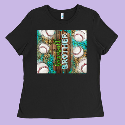 Baseball Brother Ladies Tee Designed By Tumblerdesignbyshophia