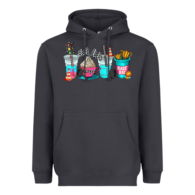 Race Day Coffe Cup Heavyweight Hoodie by AdoDesignShop | Teevron