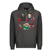 Charcoal Heather halloween Premium Hoodie - CowhideDigitalArt
