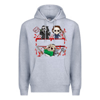 Heather Grey halloween Premium Hoodie - CowhideDigitalArt