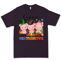 Plum happy hallothanksmas pigs Premium Tee - texasbilliewilder