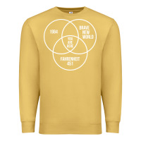 Antique Gold 1984 Brave New World Fahrenheit 451 Conspiracy T-Shirt Premium Sweatshirt - maiPhamDesign