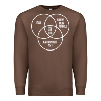 Chestnut 1984 Brave New World Fahrenheit 451 Conspiracy T-Shirt Premium Sweatshirt - maiPhamDesign