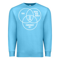 Ocean Blue 1984 Brave New World Fahrenheit 451 Conspiracy T-Shirt Premium Sweatshirt - maiPhamDesign