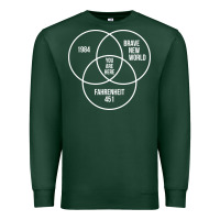 1984 Brave New World Fahrenheit 451 Conspiracy T-shirt Premium Sweatshirt | Teevron
