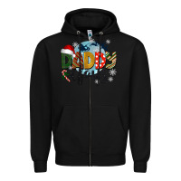 Black daddy claus christmas Zipper Hoodie - BarkalooDesign