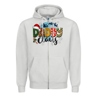 Dove Grey daddy claus christmas Zipper Hoodie - BarkalooDesign