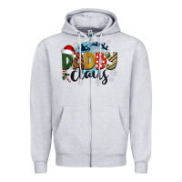 Heather Grey daddy claus christmas Zipper Hoodie - BarkalooDesign