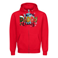 Red daddy claus christmas Zipper Hoodie - BarkalooDesign