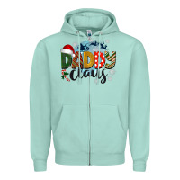 Seafoam daddy claus christmas Zipper Hoodie - BarkalooDesign