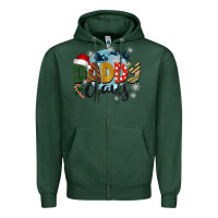 Sports Green daddy claus christmas Zipper Hoodie - BarkalooDesign
